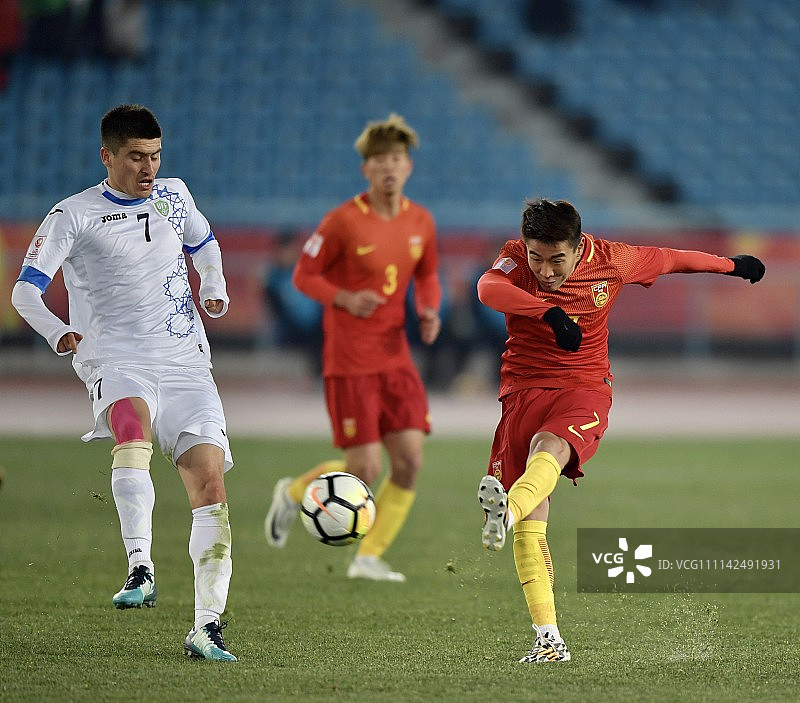 2018 U23亚洲杯小组赛:中国男足0-1乌兹别克斯